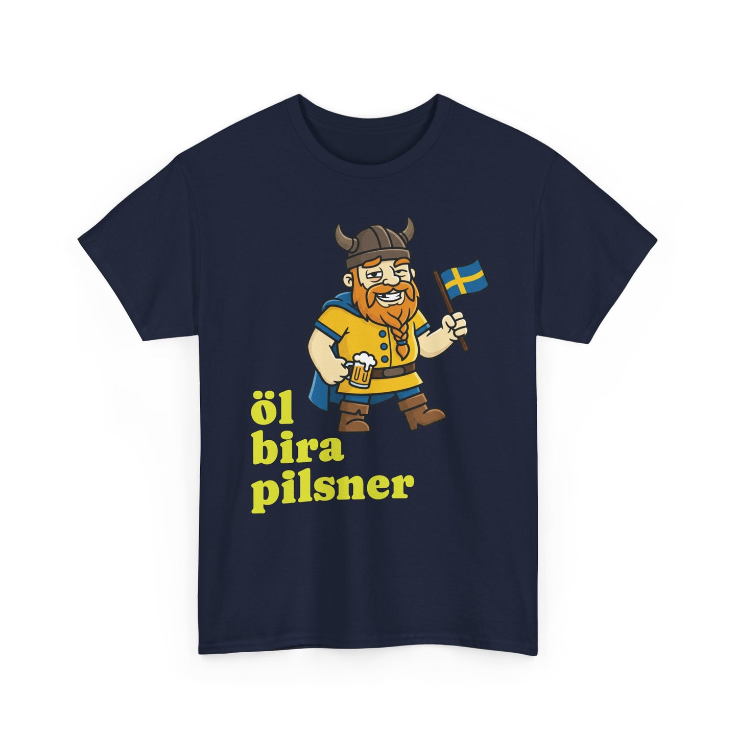 Öl Bira Pilsner T-Shirt – Rolig Vikingtröja för Ölälskare | Unisex