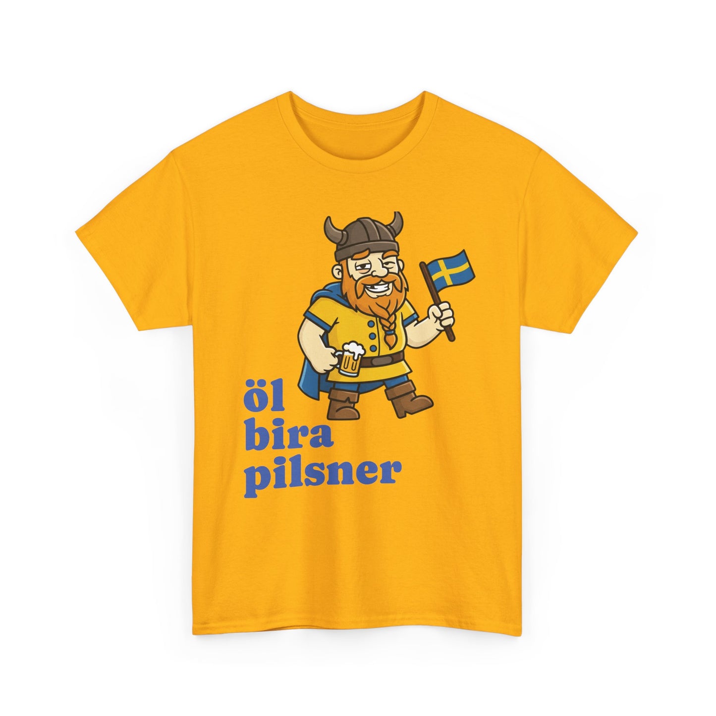Öl Bira Pilsner T-Shirt – Rolig Vikingtröja för Ölälskare | Unisex