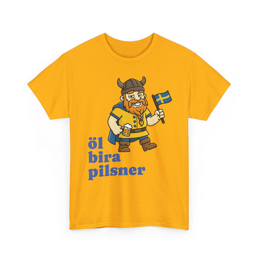 Öl Bira Pilsner T-Shirt – Rolig Vikingtröja för Ölälskare | Unisex