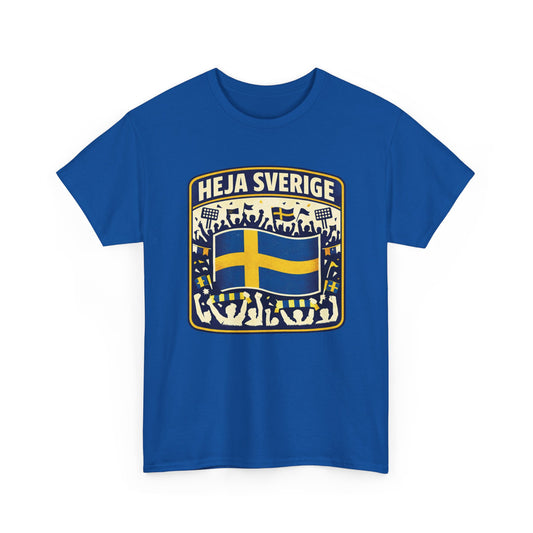 Heja Sverige T-Shirt – Svensk Supportertröja | Unisex