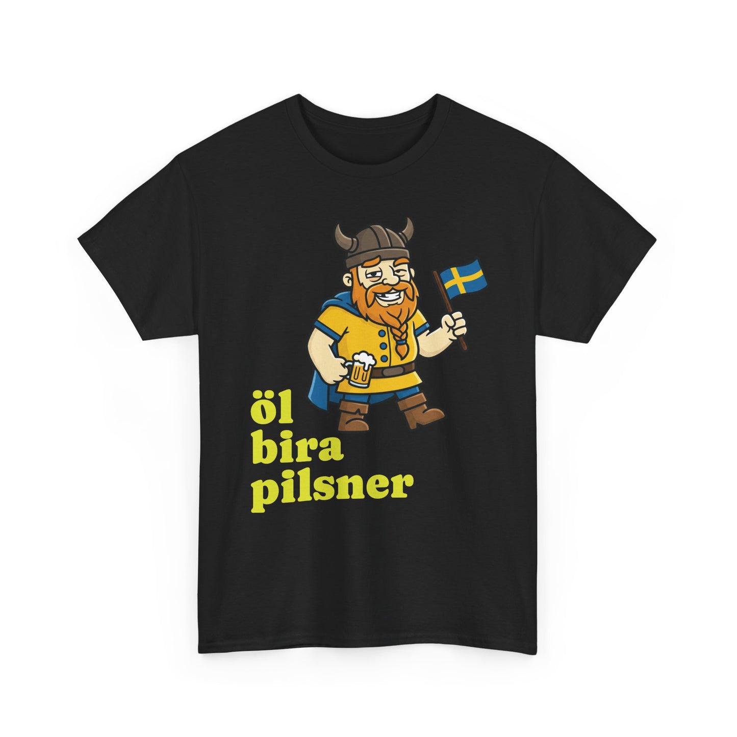 Öl Bira Pilsner T-Shirt – Rolig Vikingtröja för Ölälskare | Unisex