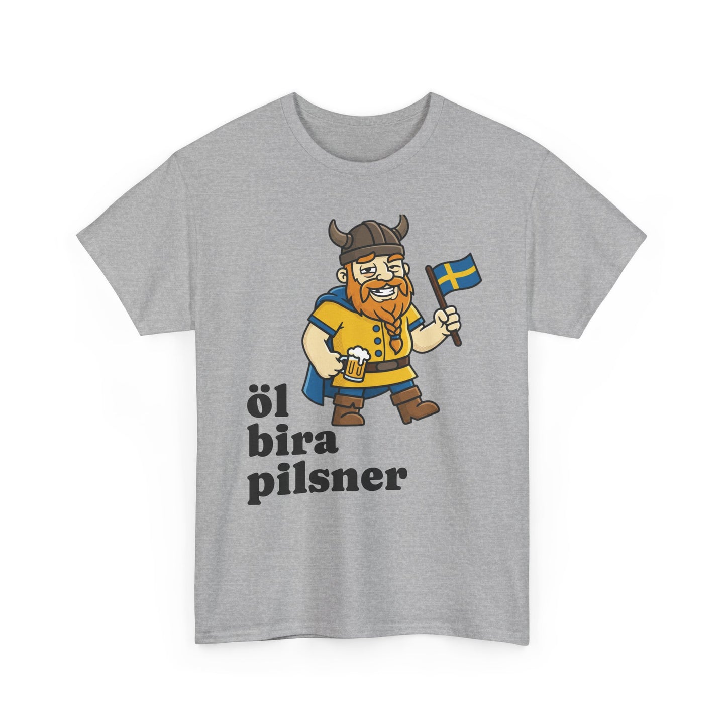 Öl Bira Pilsner T-Shirt – Rolig Vikingtröja för Ölälskare | Unisex