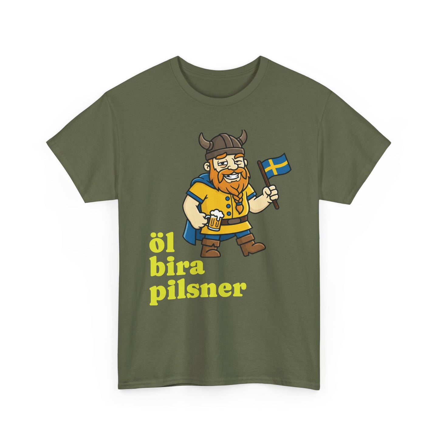 Öl Bira Pilsner T-Shirt – Rolig Vikingtröja för Ölälskare | Unisex