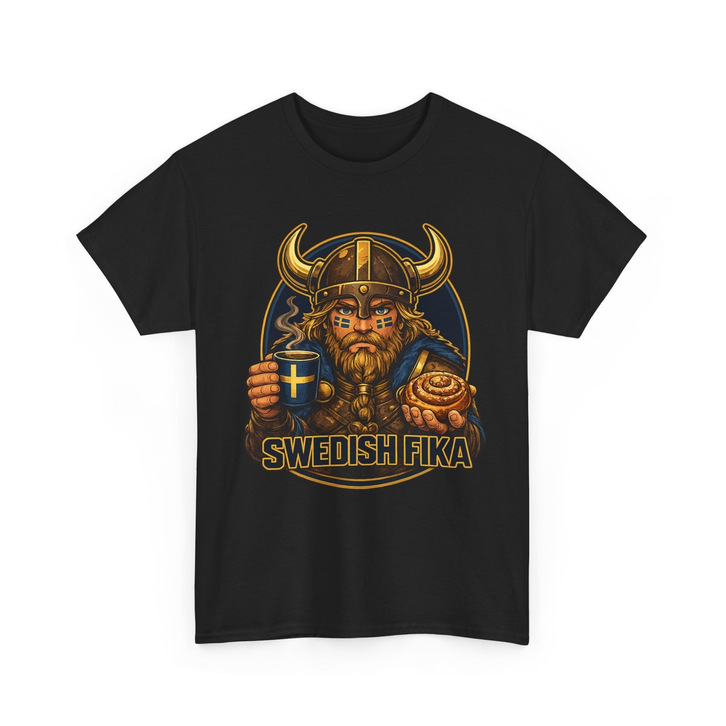 Swedish Fika T-Shirt – Viking & Kanelbulle | Unisex