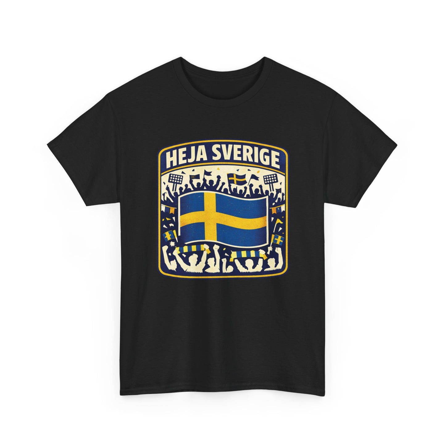 Heja Sverige T-Shirt – Svensk Supportertröja | Unisex
