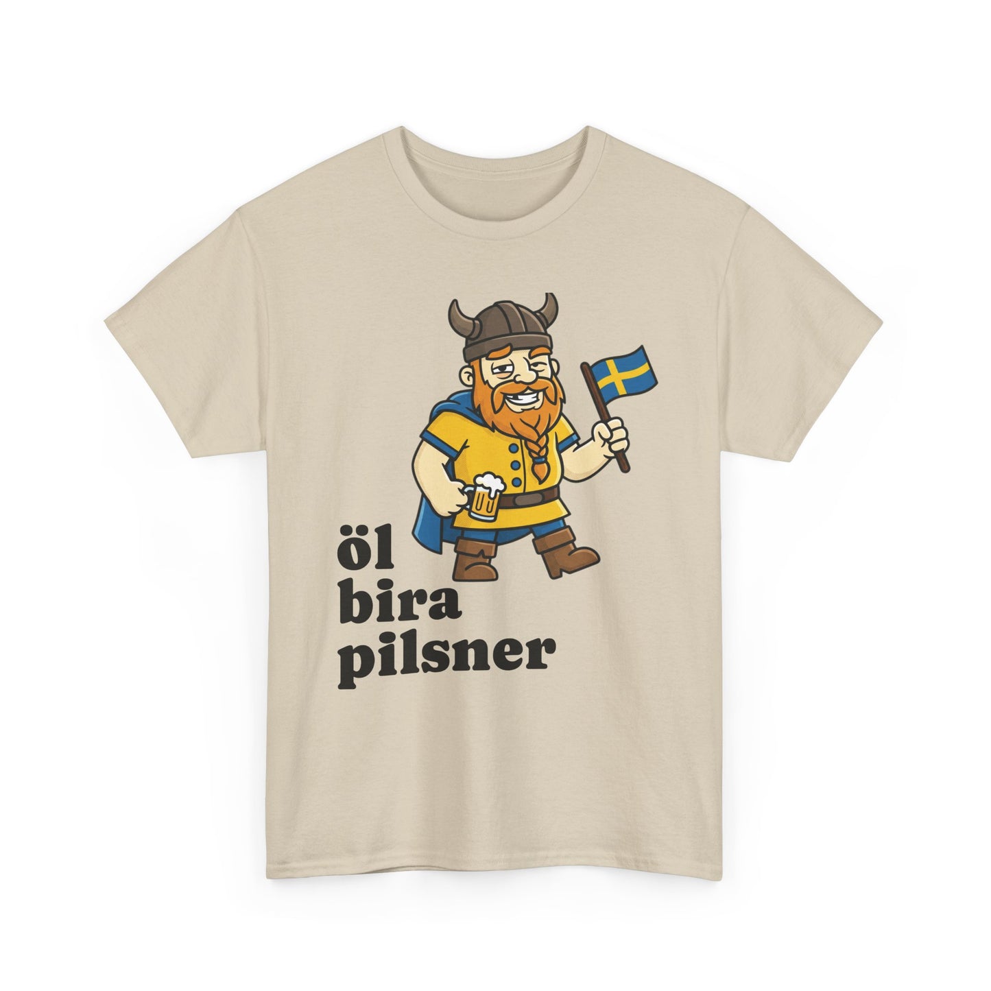 Öl Bira Pilsner T-Shirt – Rolig Vikingtröja för Ölälskare | Unisex